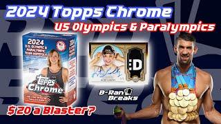 GOING FOR GOLD! 2024 Topps Chrome US Olympic & Paralympic Blaster Boxes! Did we pull a case hit?