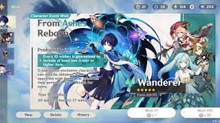 200+ wishes || pulling for wanderer and his weapon