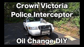 Ford Crown Victoria Police Interceptor Oil Change DIY