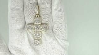 Baguette Cluster Cross CZ Bling Bling Pendant | Hip Hop Jewelry