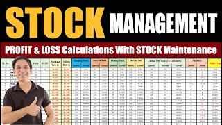 Profit & Loss Calculations with Stock Management English / Inventory Management / Office Monk