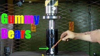 Transforming Gummy Bears to Giant Gummy Worm with Hydraulic Press