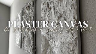 KREATING WITH KEN | How to make the viral texture plaster canvas wall art DIY TUTORIAL minimalist.