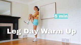 LEG DAY WARM UP | 5 min | Hip Mobility | Dynamic Stretching