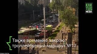 Вот так утром 20 июня выглядел участок ул. Байтика Баатыра