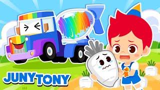 Rainbow Mixer | Where Did All the Colors Go? | Color Songs for Kids | JunyTony