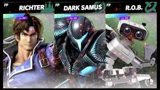 Super Smash Bros Ultimate Amiibo Fights – Request #17463 Richter vs Dark Samus vs ROB