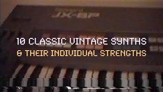 10 classic 80's synths: DX7, JX-3P, Juno-106, JX-8P, DW-8000, Matrix 6, Alpha Juno-2, D-50, M1, SY77