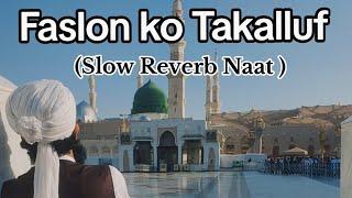 Faslon ko Takalluf hai Hamse Agat Slow Reverb Naat #slowednaat #islamic #video