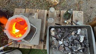 Smelting Our Gold & Silver Ore From The Chollar Mine In Virginia City Nevada