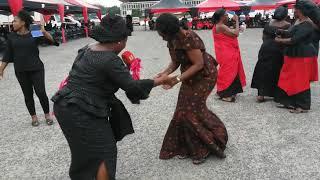 Adwoa Yeboah Agyei showing her traditional dancing  skills