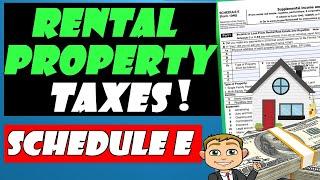 How to Fill out Schedule E  Income Tax Form For Your Rental Property!   - Very Detailed