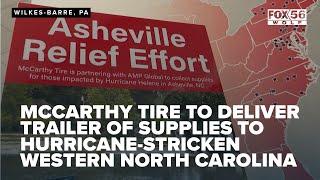 McCarthy Tire to deliver trailer of supplies to hurricane-stricken Western North Carolina