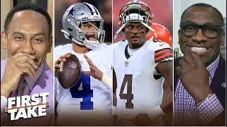 FIRST TAKE | "HOW BOUT THEM COWBOYS?" - Stephen A. reacts to Cowboys destroys Browns 33-17 in opner