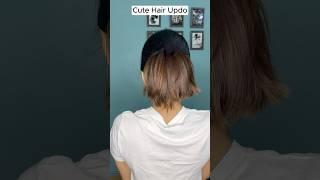 1 Min Cute hair Updo #easy  #hairstyle #hair #hairtutorial #grwm #youtubeshorts #shorts