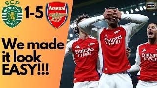 Sporting 1-5 Arsenal | Arsenal were FANTASTIC! We made it look EASY! Gabriel injury worry!