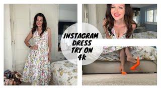 4K | First Impressions | Instagram Dress | Try On | With Nylons & Heels