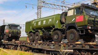 Прибытие военной техники КНР в Республику Тыва для участия в конкурсе «Военное ралли»