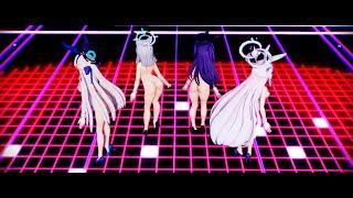 [x] Ghost Dance「Sunaookami Shiroko \ Misono Mika \ Hayase Yuuka \ Asuma Toki | Blue Archive」MMD