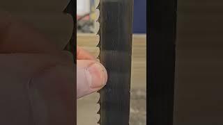 The worst feeling for a woodworker. New blade damaged instantly.