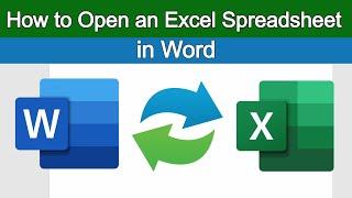 How to Open an Excel Spreadsheet in Word