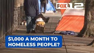 Bill would give Oregon homeless people, low-income earners $1,000 a month