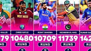 Most Runs in ODI Cricket History With Top 50 Batsmen | Updated 2024
