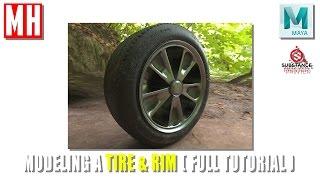 How to model a Tire & Rim in Maya ( Full Workflow )