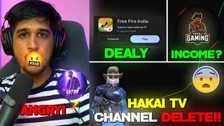 HAKAI TV CHANNEL DELETE  | Desi Gamer again angry on satvik  , Total Gaming income reveal 