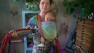 pretied kangaroo [ carry of the week ] newborn babywearing with a short woven wrap