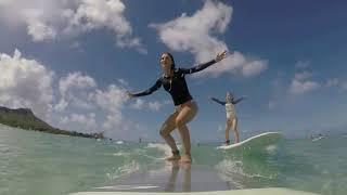 Surf lessons for beginners Hawaii Waikiki beach