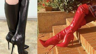 BATA RED LABEL HIGH HEEL LEATHER OVER KNEE BOOTS DESIGN AND IDEAS