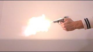 Record Cop Schusstest Schreckschusspistole 9mm PAK (Kartuschen von PPU)