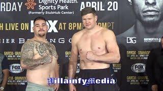 ANDY RUIZ JR VS ALEXANDER DIMITRENKO WEIGH IN & FACE OFF - VILLAINFY MEDIA