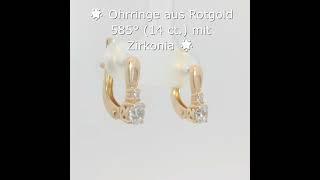 Ohrringe aus Rotgold 585° (14 ct.) mit Zirkonia auf ionn.de  #rotgold #jewelry #eleganz #jewellery