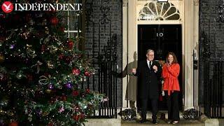 Keir Starmer thanks frontline workers before switching on Downing St Christmas lights