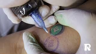 Tattoo Time Lapse video M&M'S Minimalists tattoo