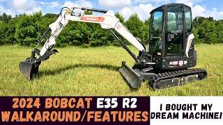 2024 Bobcat E35 R2 Mini Excavator Walkaround and Features!