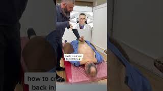 Dr. J Reacts to a chiropractic procedure with hammer  #chiropractic #backpain #shorts