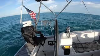 Sailing Melody. Around the Great Sale Cay, Bahamas.