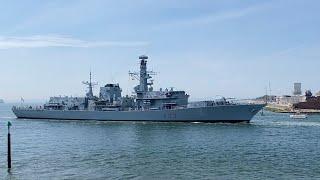 HMS St Albans arrives in Portsmouth for first time following 4 year refit