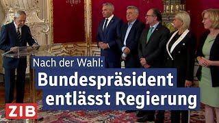 Formalakt in der Hofburg: Regierung tritt zurück | ZIB13 vom 02.10.2024