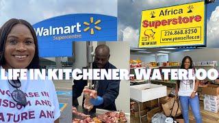 LIFE IN CANADA VLOG | WALMART| THE LARGEST AFRICA STORE IN KITCHENER | CHURCH | BUSY MOM