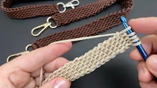 Ручка для сумки гачком | Як просто зв’язати ручку для сумки чи рюкзака | Crochet bag handle
