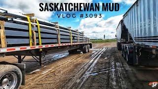 SASKATCHEWAN MUD | My Trucking Life | Vlog #3093