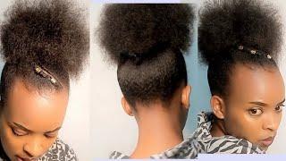 Running out of Hairstyle Ideas for your Natural Hair?// Simple natural hair Puff //Cute Hairstyles