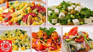 5 simple SALADS in 10 minutes! Summer salads without mayonnaise for every day