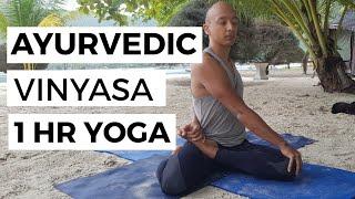 Ayurvedic Hatha Vinyasa Yoga Class Complete 1 Hour Sequence | Yoga With Instructor Samuel