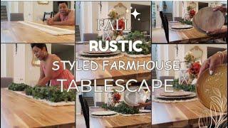 FALL RUSTIC FARMHOUSE STYLED TABLESCAPE