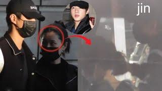 Bts news today! Jin's Arrival in Barcelona Causes a Stir! Who’s the Mystery Figure Behind the Mask?